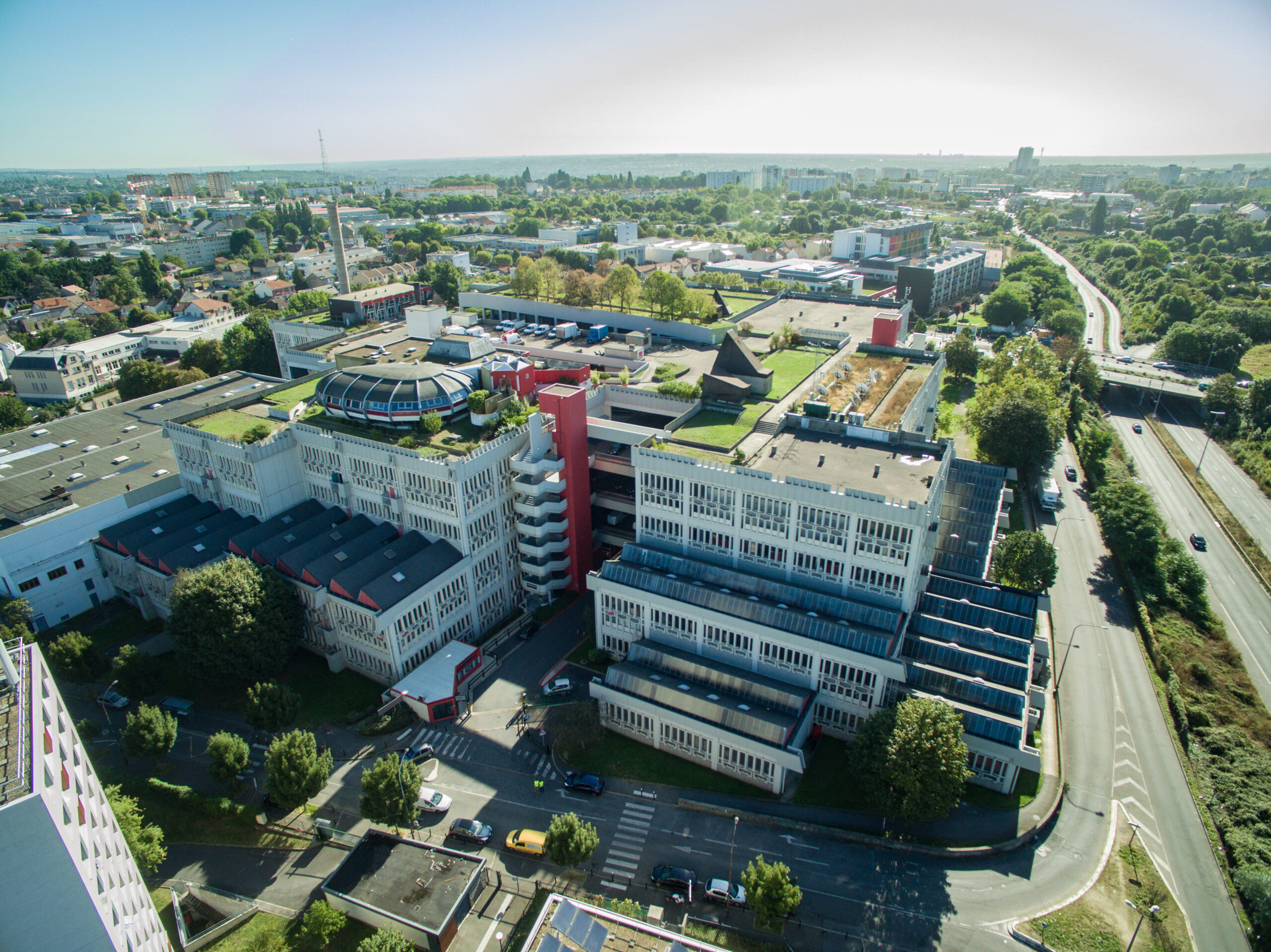 Vue aérienne de la cité industrielle de