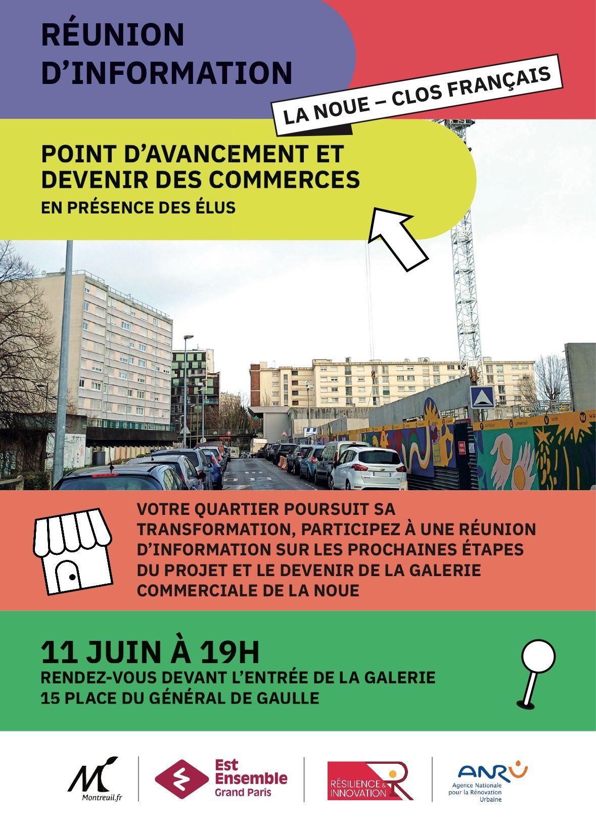 L'affiche de la réunion publique